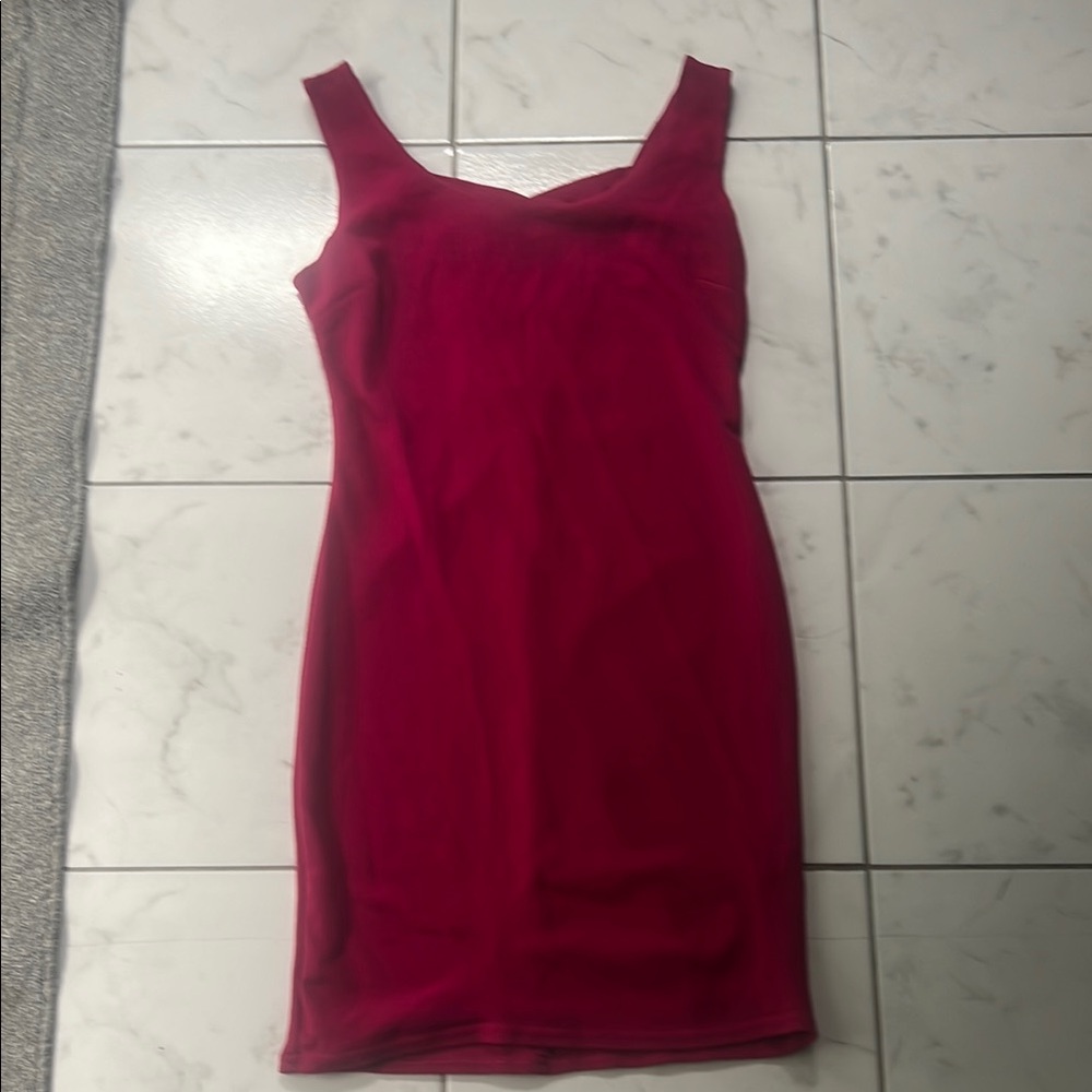 Aqua Red Sleeveless Dress